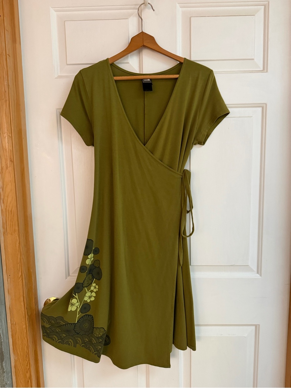 The North Face Olive Green Wrap Midi Dress